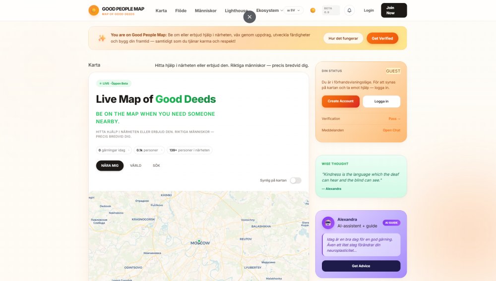 GoodPeopleMap platform